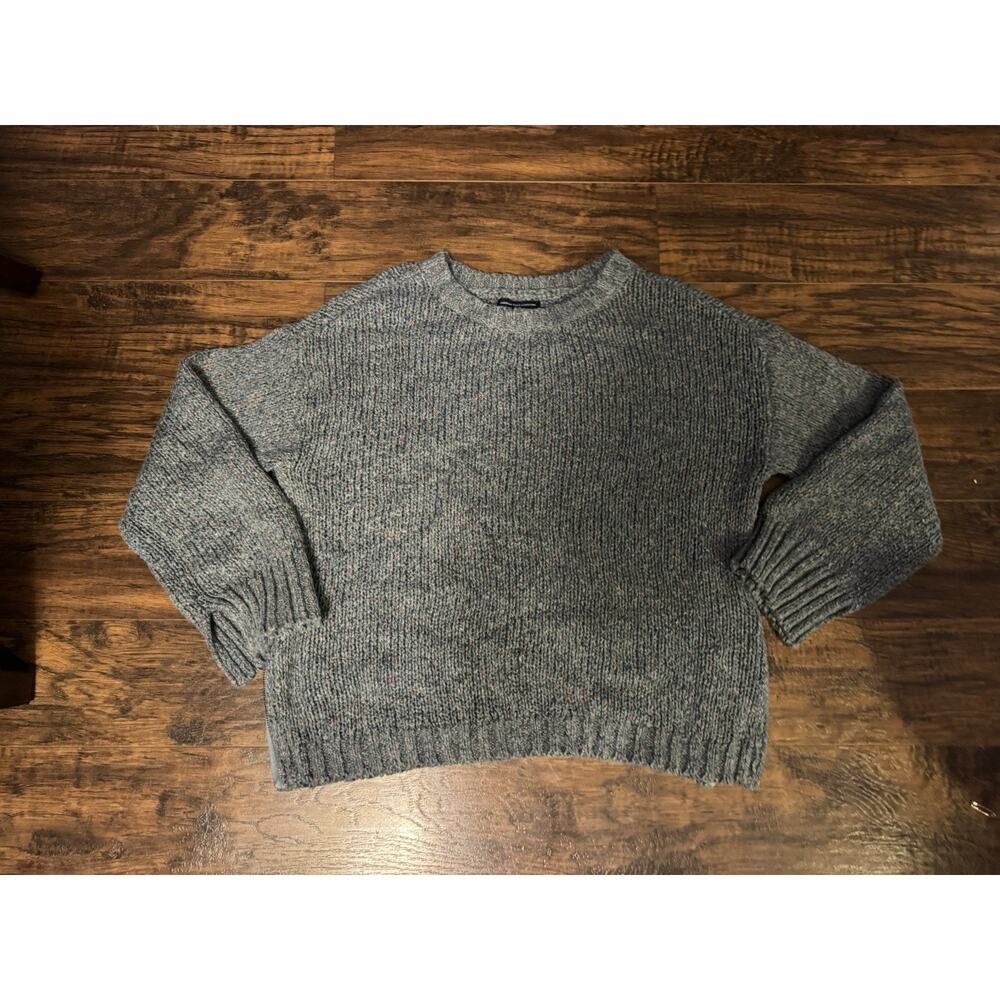 American Eagle Women's Chunky Oversized Zipped Sides Knit Sweater M